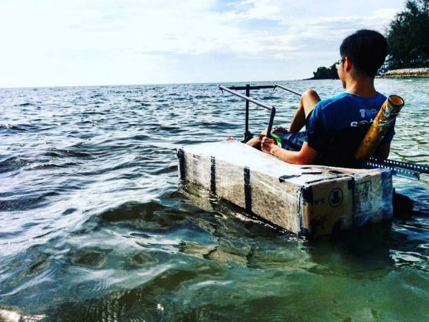 amphibious human powered vehicle