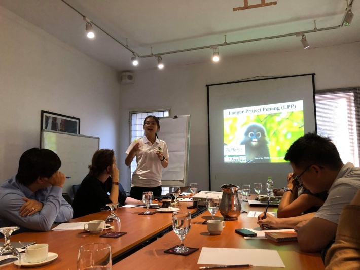 Joleen presenting our efforts during SEA Rufford Small Grants for Nature Conference, Phnom Penh 2018