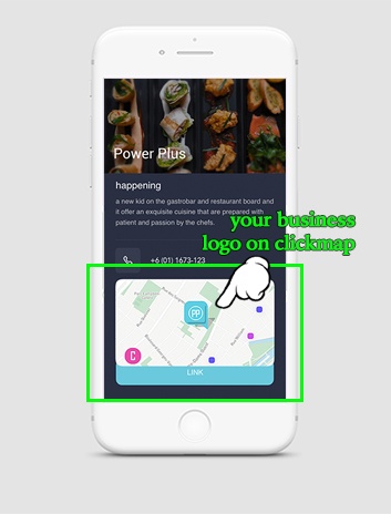 our merchant logo on clickmap for advertising and collaboration purposes.